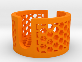 Concrete Coaster  M-Holder Mini Set 3.5"  in Orange Processed Versatile Plastic