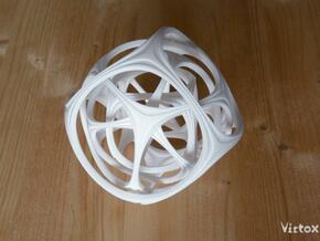 Gyro the Cube (L) in White Natural Versatile Plastic