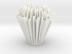 Exponential Growth Vase in White Processed Versatile Plastic