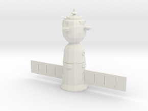 Soyuz TMA Spaceraft (Low-Poly) - 1/144 Scale in White Natural Versatile Plastic