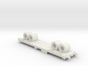 Flat wagon with load #1 in White Natural Versatile Plastic