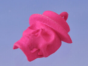 Skull Pendant  in Pink Processed Versatile Plastic