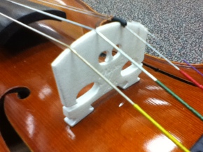 Violin Bridge V2 in White Natural Versatile Plastic