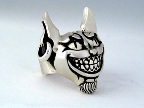 Evil Cheshire Cat - Alice in Wonderland in Natural Silver