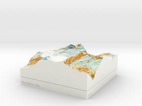 Mt. Aspiring / Tititea - 15cm / 1:50k in Glossy Full Color Sandstone