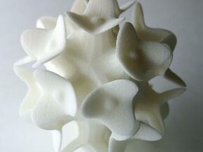 Clover flower ball in White Natural Versatile Plastic