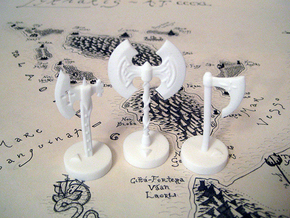 Role Playing Counter: Axes (Set) in White Processed Versatile Plastic