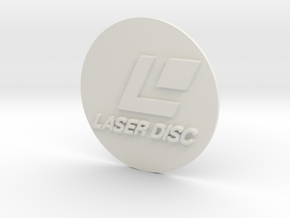 Circle Laserdisc Logo in White Natural Versatile Plastic