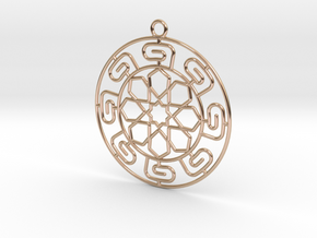Pendant Chinese Motif 1 in 14k Rose Gold Plated Brass