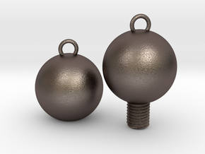 Nuts and Bolts, Spheres/Basic in Polished Bronzed Silver Steel