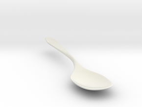 "Study A" Spoon in White Natural Versatile Plastic