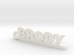 BRODY Keychain Lucky in White Processed Versatile Plastic