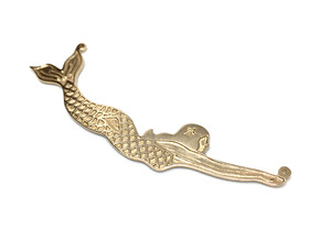Mermaid Pendant in Polished Bronze