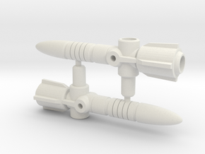 Broadside's Missiles, 5mm in White Natural Versatile Plastic: Large