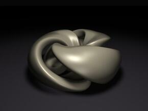 Twisted Knot in Polished Bronzed Silver Steel