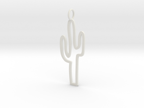 Large Cactus Charm! in White Natural Versatile Plastic