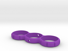 Small 73mm Rounded Fidget Spinner in Purple Processed Versatile Plastic