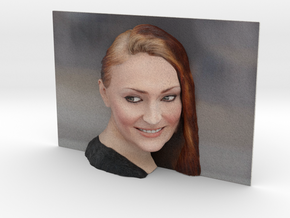 3D Photo of Sophie Turner ready for 3d print in Full Color Sandstone