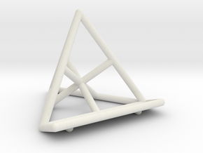 Tetrahedral Business Card Holder in White Natural Versatile Plastic