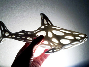 Big Digital Shark - 30cm in White Natural Versatile Plastic