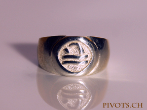 4 Elements - Water Ring in Polished Silver