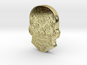Skull Cuff in 18k Gold Plated Brass