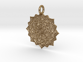 Hindi Pendant in Polished Gold Steel