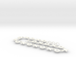 XO Necklace in White Processed Versatile Plastic