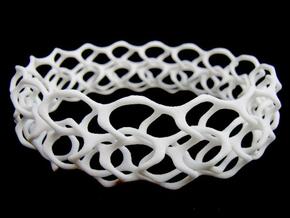 Gyroid Bracelets II in White Processed Versatile Plastic