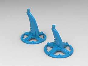 6 Bases for Eldar Cruisers and Escort Ships in Blue Processed Versatile Plastic