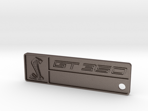 GT350 Keychain (No Chassis Number) in Polished Bronzed Silver Steel