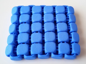 Cubic Fabric in Blue Processed Versatile Plastic: Small