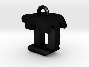 3D-Initial-DT in Matte Black Steel