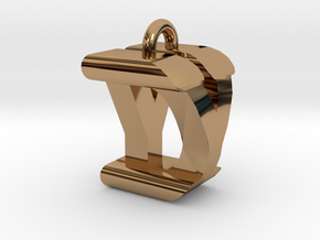 3D-Initial-DY in Polished Brass