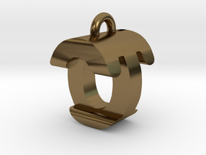 3D-Initial-OT in Polished Bronze