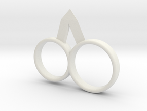 New Spike Ring. in White Natural Versatile Plastic