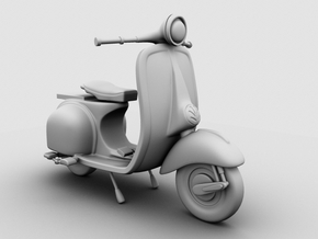 Scooter in White Natural Versatile Plastic