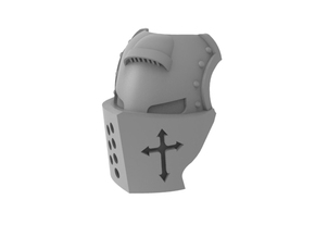 Templar Knight - Mask in Smooth Fine Detail Plastic