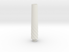 Long Drip Tip 2 in White Natural Versatile Plastic