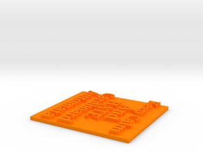"I Hate Cardboard Automata" Sign in Orange Processed Versatile Plastic