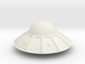 flying saucer (3cm) in White Natural Versatile Plastic: Extra Small