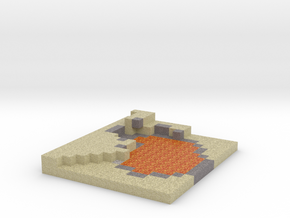 Minecraft Desert Lake of fire in Full Color Sandstone