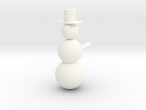 Snowman in White Processed Versatile Plastic