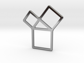 Pythagorean Theorem in Fine Detail Polished Silver