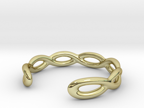 Cuff Bracelet Weave Line B-015 in 18k Gold Plated Brass