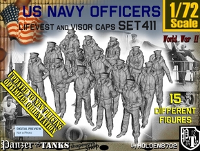 1/72 USN Officers Kapok Set 411 in Tan Fine Detail Plastic