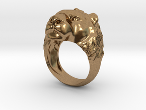 Lion Ring New in Natural Brass: 2 / 41.5