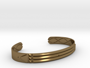 Atlantis Cuff Bracelet in Polished Bronze: Medium