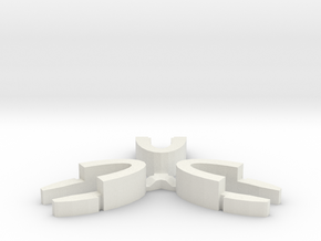 Set of 3 - Globe clamp (Massive armatures) in White Natural Versatile Plastic