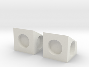 MPConnector - 90 degree Block 2 in White Natural Versatile Plastic